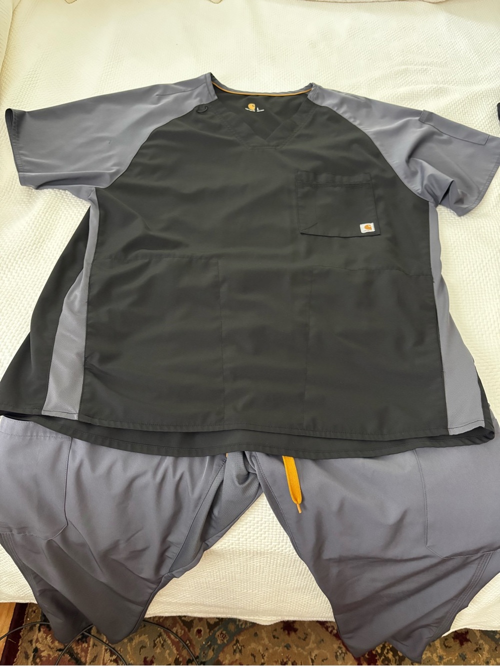 Carhartt Men’s Black and Gray Force Flex Scrub Set
